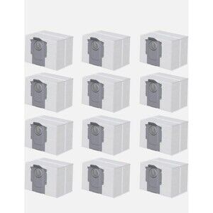 12 Pack Dust Bags for Roborock S8+ S8 Pro Ultra S7 MaxV Ultra S7 Pro Ultra